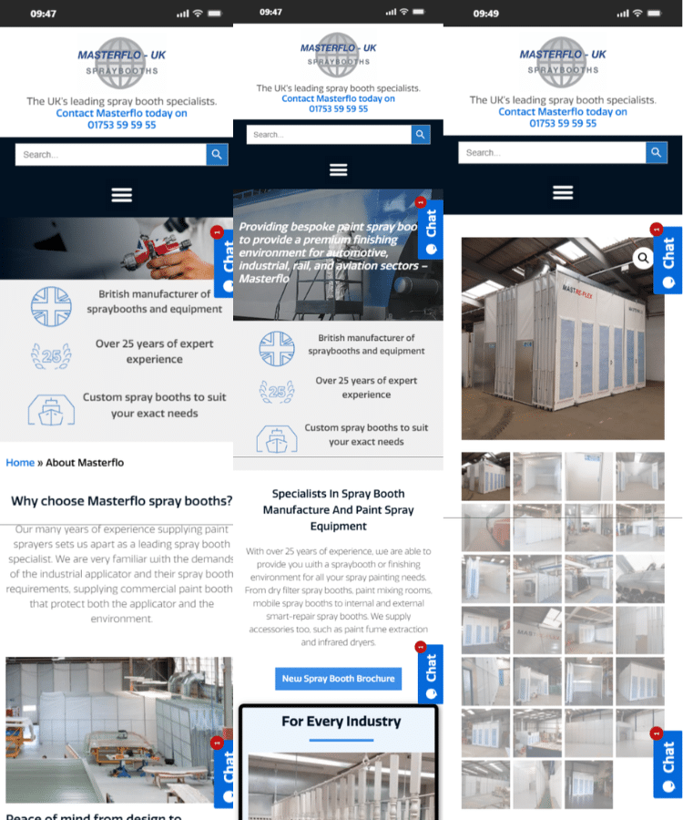 Masterflo Mobile Views