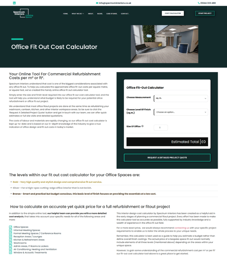 Spectrum - Fitout Calc